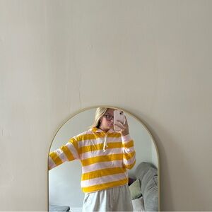 Pink and Yellow Striped J. Crew Hoodie